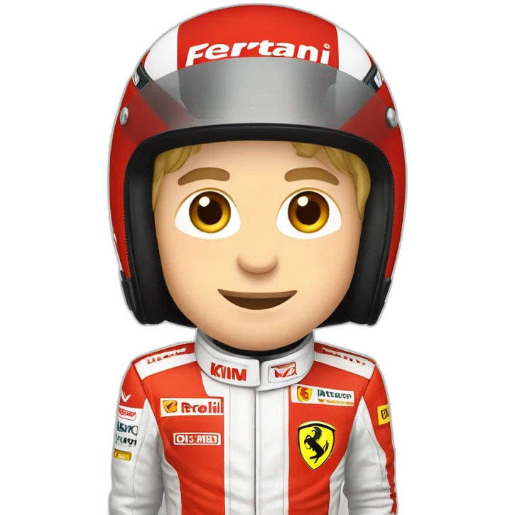 kimi raikkonen in a ferrari suit emoji
