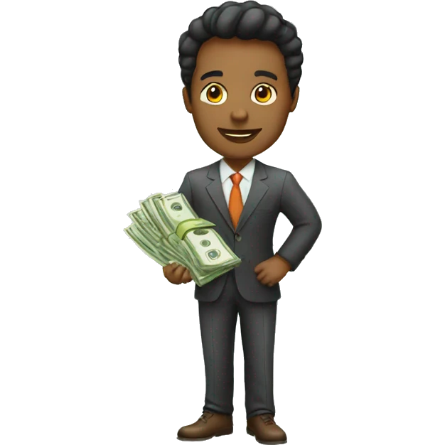 Entrepreneur with money emoji
