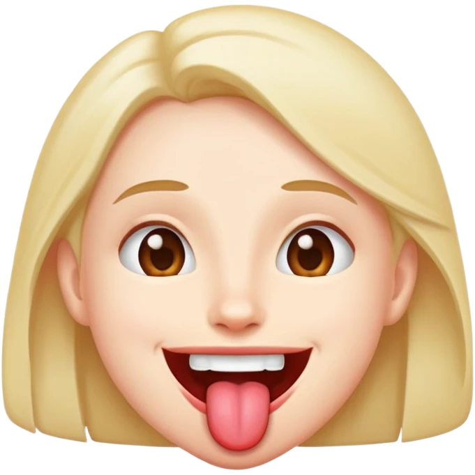 Someone joking themselves with tounge out emoji