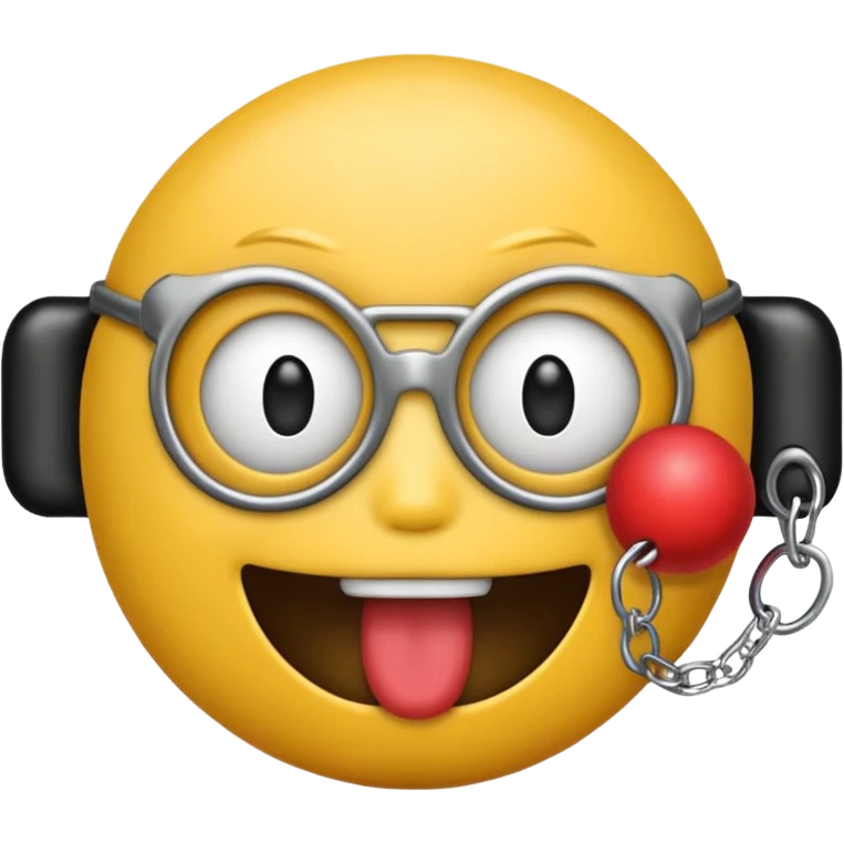Emoji with ball gag emoji