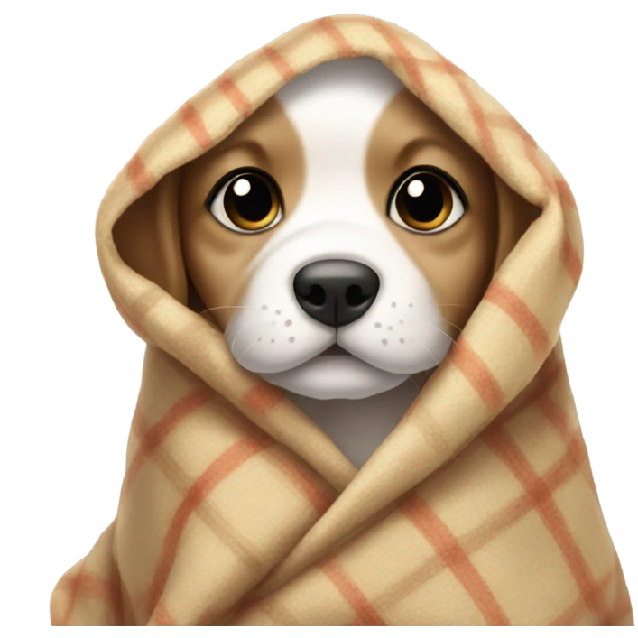 Puppy in a blanket  emoji