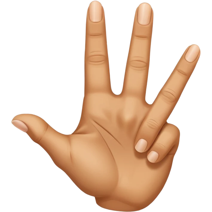 a closed hand with the index finger and middle finger pointing emoji