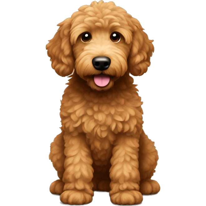 Little brown golden doodle  emoji
