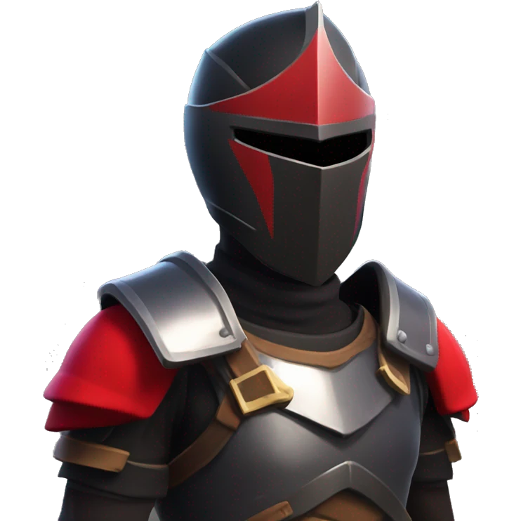 Fortnite black knight male open visor emoji