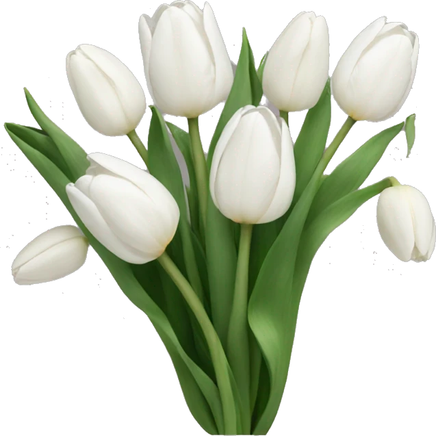 White tulips emoji