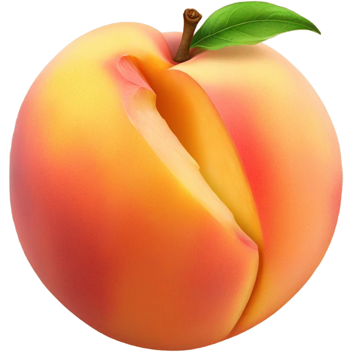 crack between a peach emoji