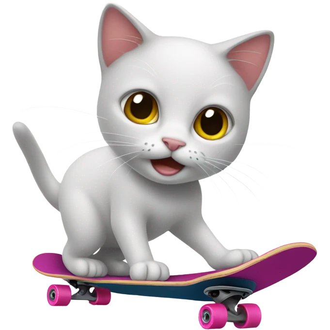 Kitty skate boarding  emoji