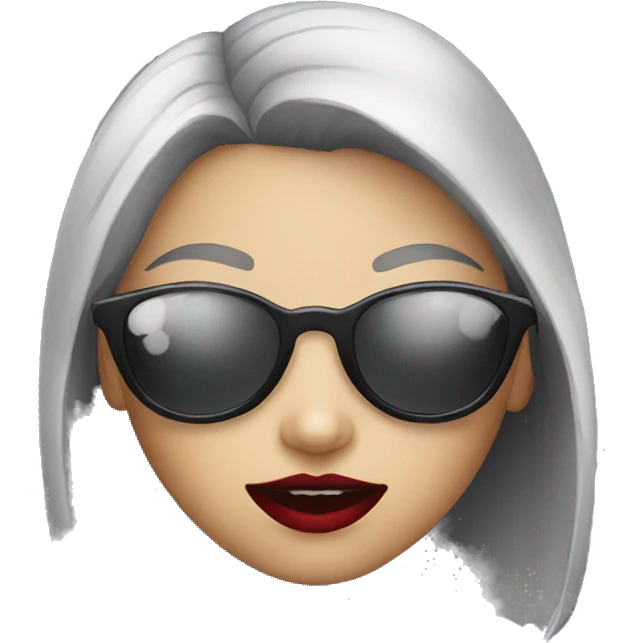 Vampire girl with sunglasses emoji