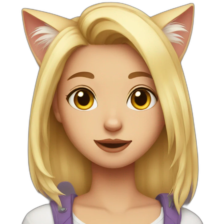 Cat girl emoji