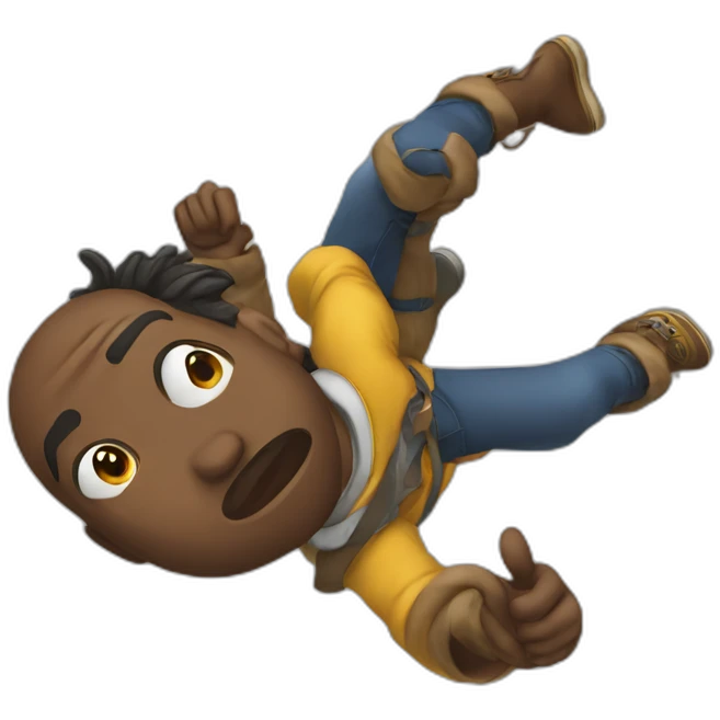 A falling sucka emoji