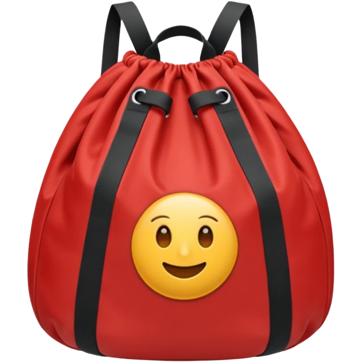 sac de sport rouge sans motif emoji