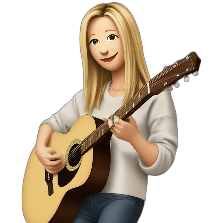 Lisa kudrow phoebe buffay with guitarr emoji