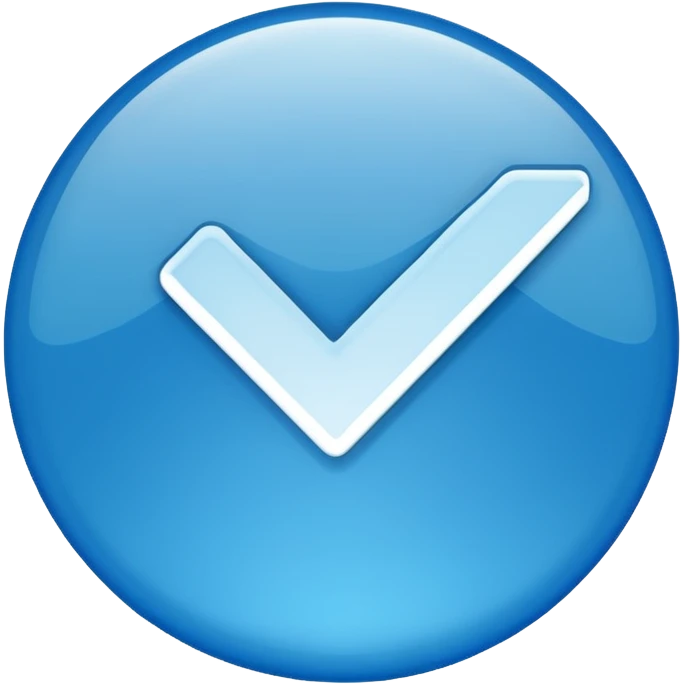 Create a instagram verified blue tick round shape emoji
