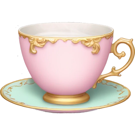 Fancy pastel pink teacup emoji