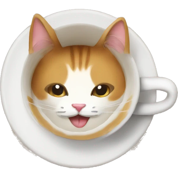 Cat having coffee  emoji