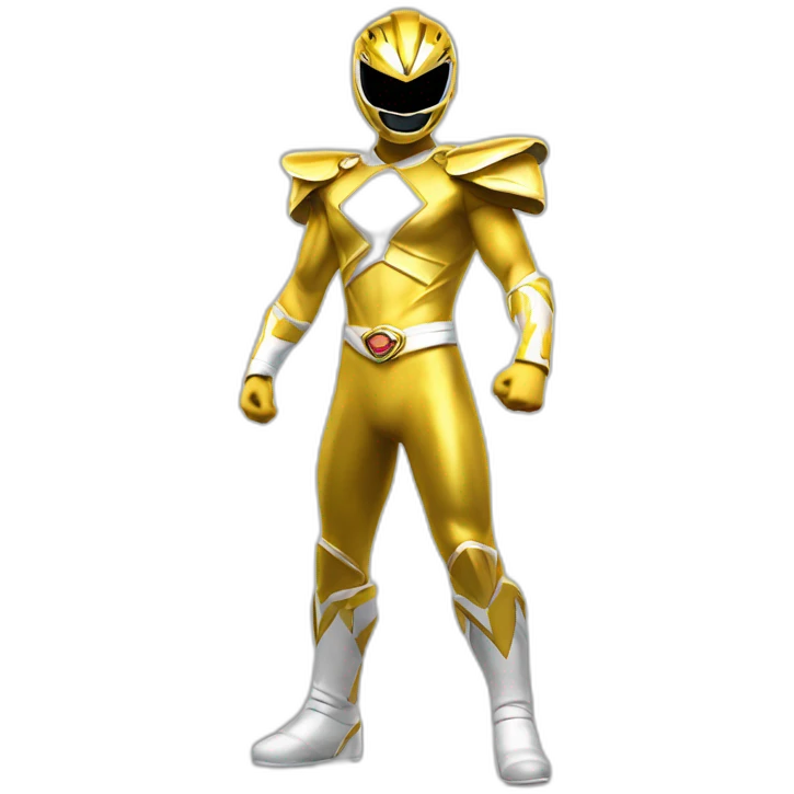 gold power ranger full body emoji