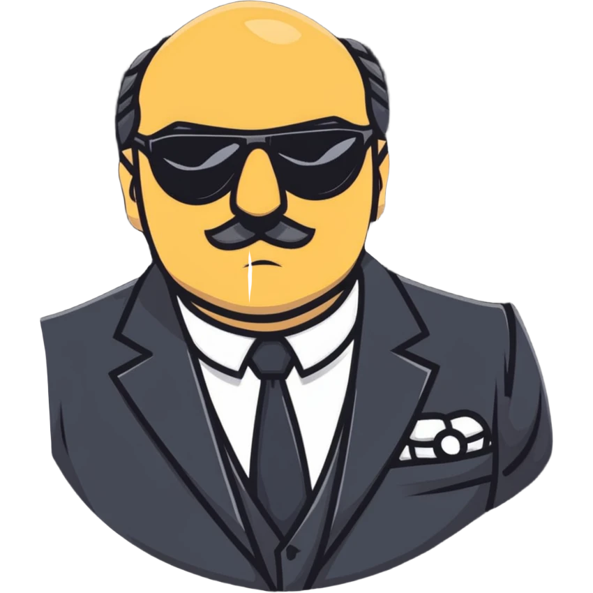 intimidating mafia boss with sunglasses and rings emoji