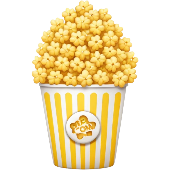 Simplest possible popcorn icon with basic shapes only emoji
