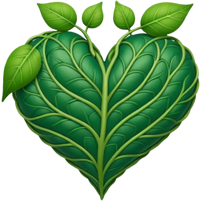 heart with a leaf motif emoji