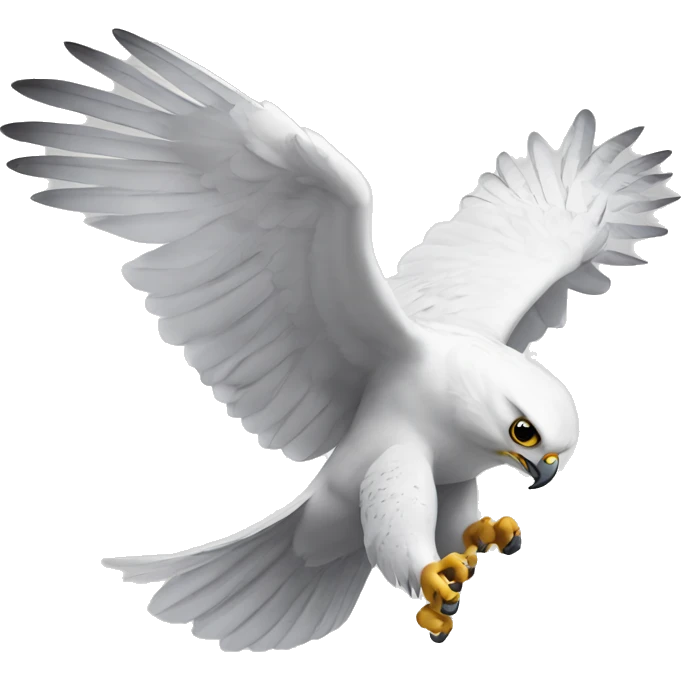 white falcon spread wings emoji