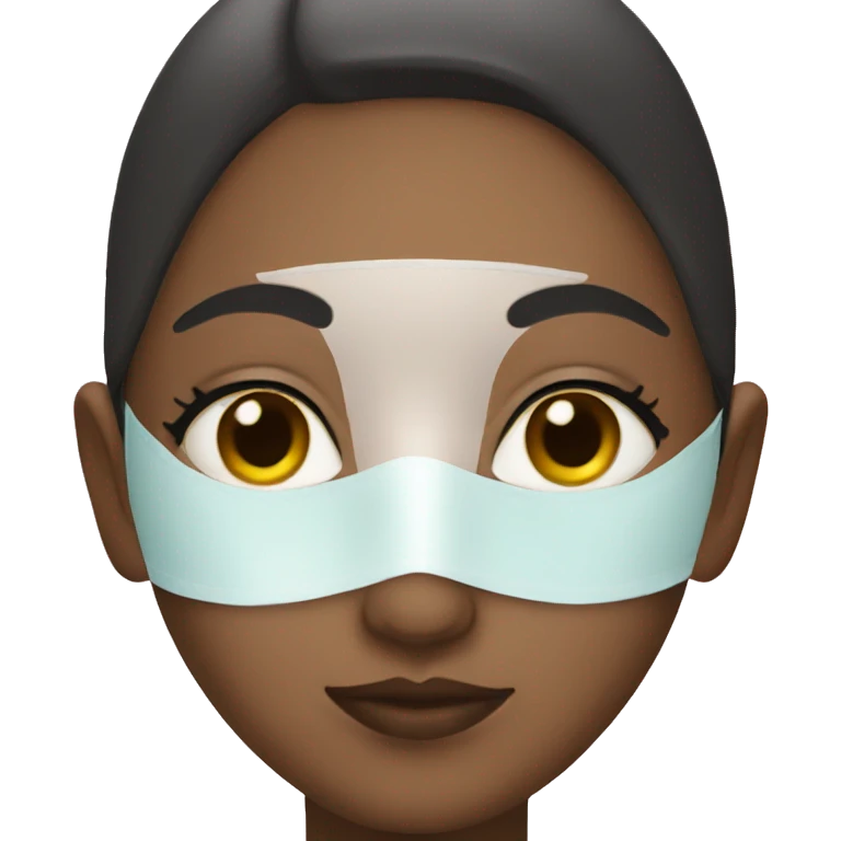 mysterious girl with Skincare mask emoji