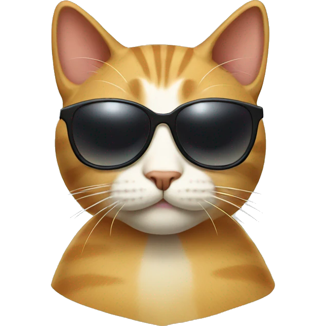 Cat with sunglasses emoji