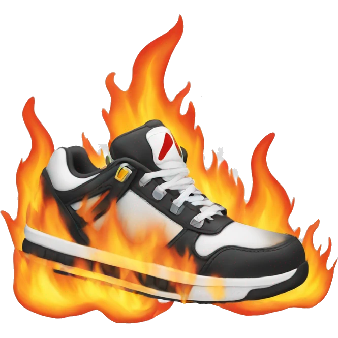 Sneakers on fire emoji