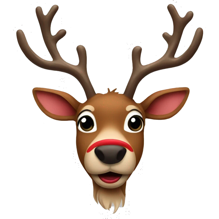 rudolf red nose reindeer  emoji