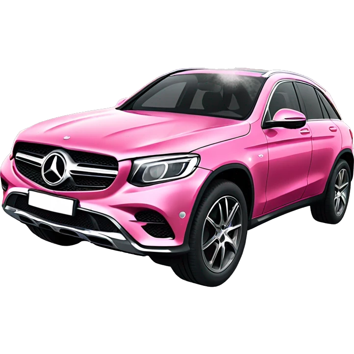 Sparkly Pink Mercedes-Benz glc 300 with smoke coming out of the aux  emoji