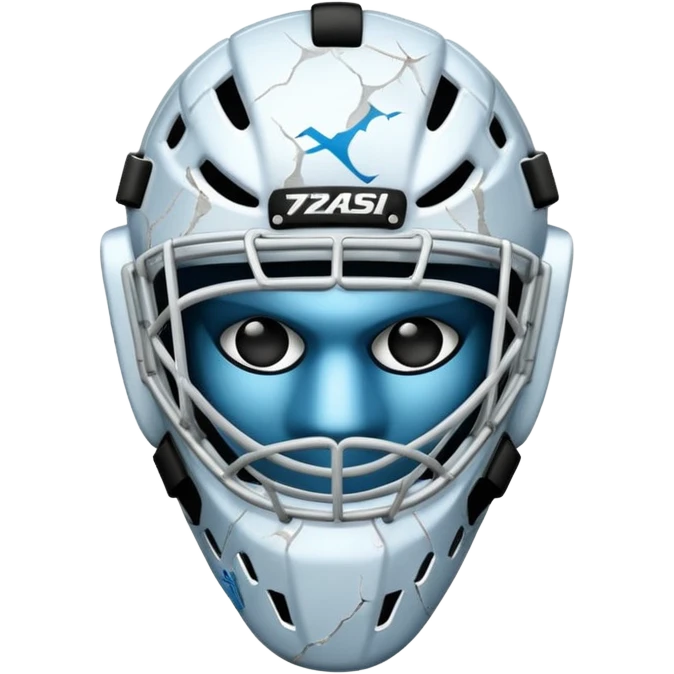 Goalkeeper mask of ice hockey  emoji