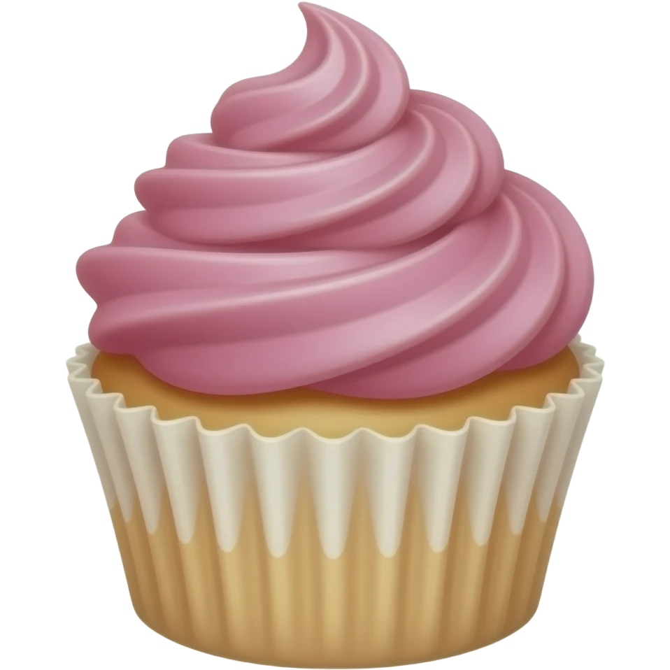 Cupcake with pink icing emoji