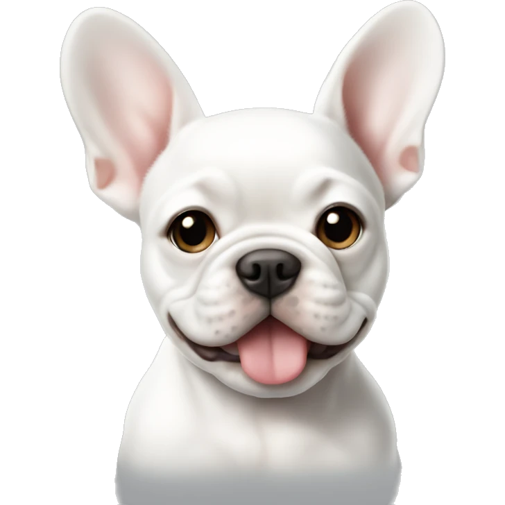 White Frenchie puppy emoji