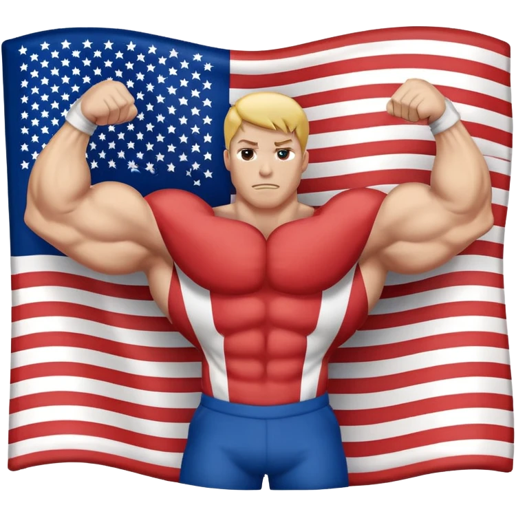 American flag flexing muscles emoji