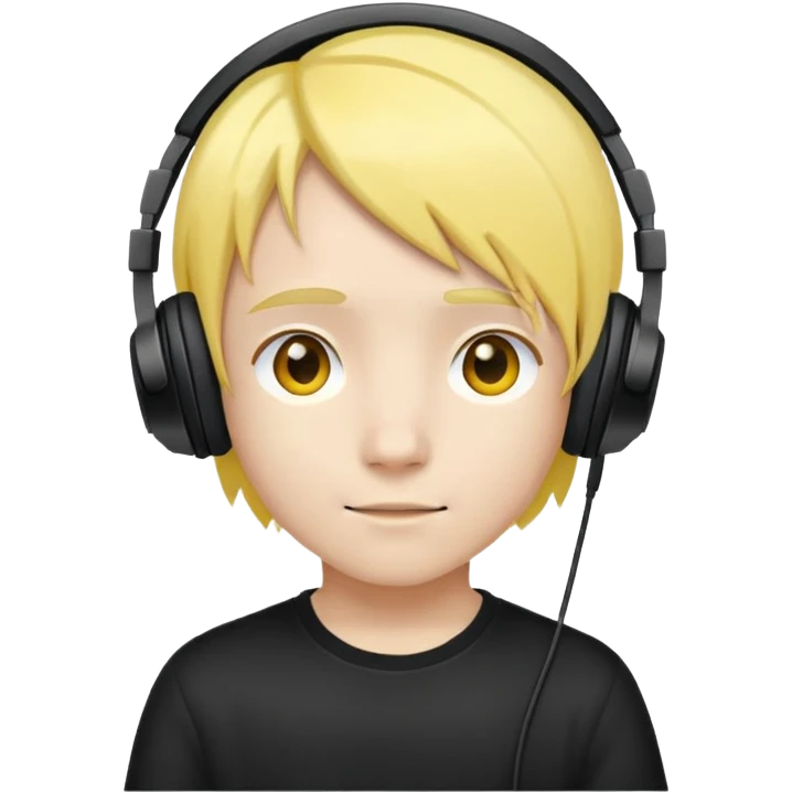 "- Nam
- 10 tuổi
- Da trắng
- Tóc nhuộm vàng
- Đeo tai nghe đen
" emoji