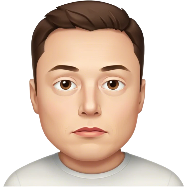 Elon Musk photorealistic brooding emoji