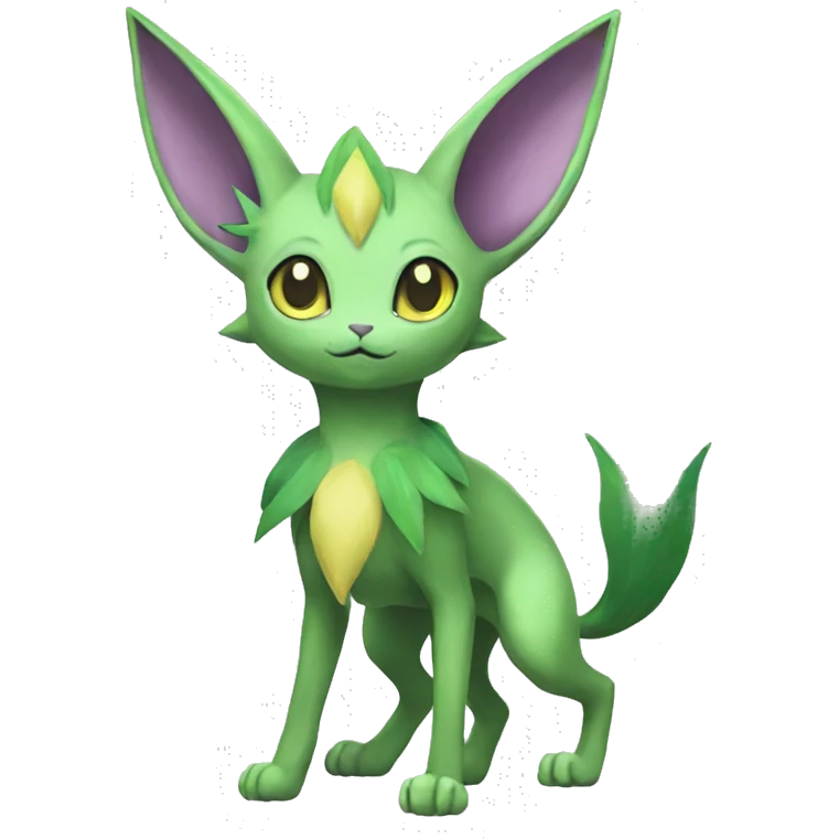 Espeon-Leafeon full body emoji