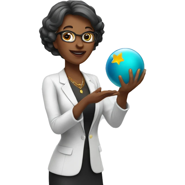 Women teacher with magic ball in her hand emoji