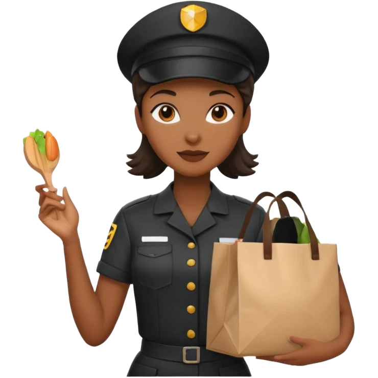 Food Delivery Courier black woman emoji