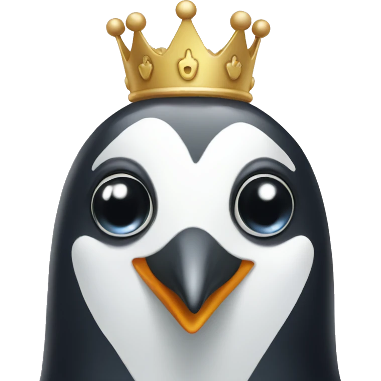 penguin with crown emoji