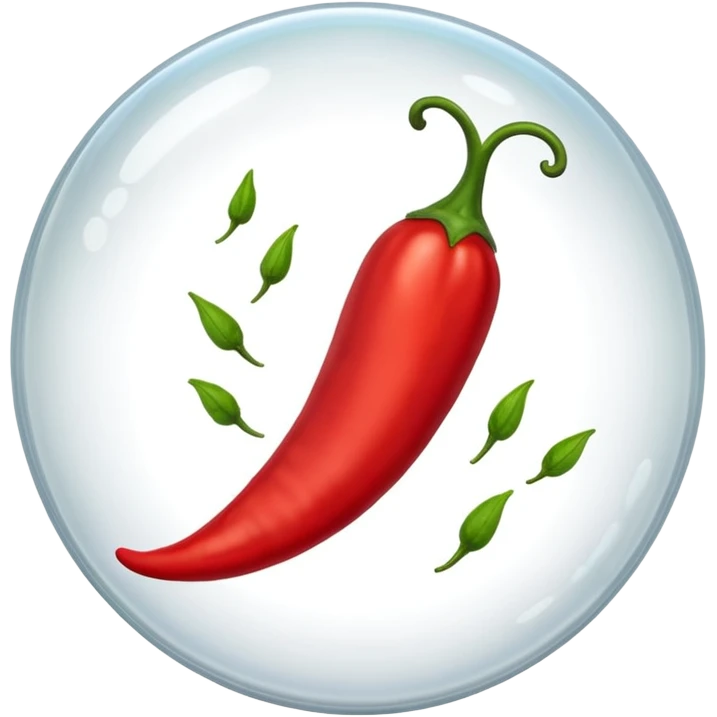 Red Hot chili pepper in a bubble emoji