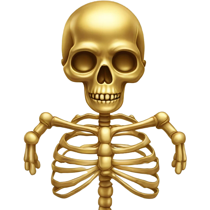 golden skeleton  emoji