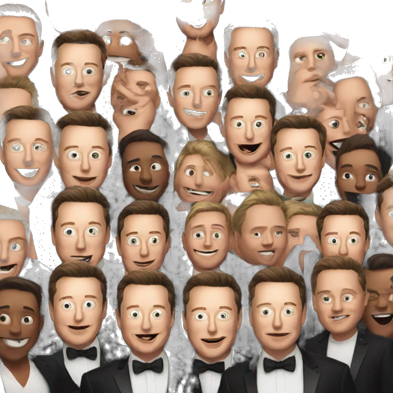 Elon Musk on a party emoji