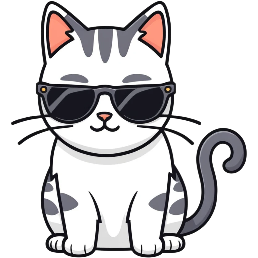Cat with sunglasses emoji