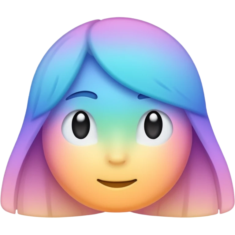 colorful pastel colors gradient line one line thick just one line emoji