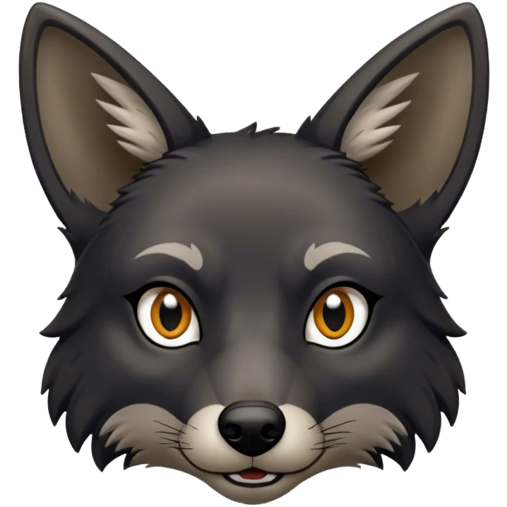 All black coyot emoji
