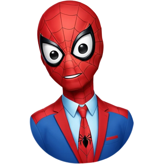 Spider-Man, smiling from ear to ear emoji