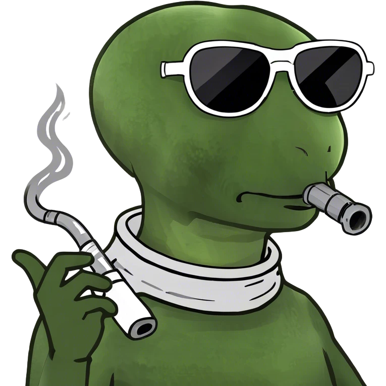 Alien smoking emoji