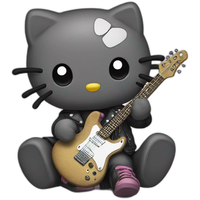 Rock hello kitty emoji