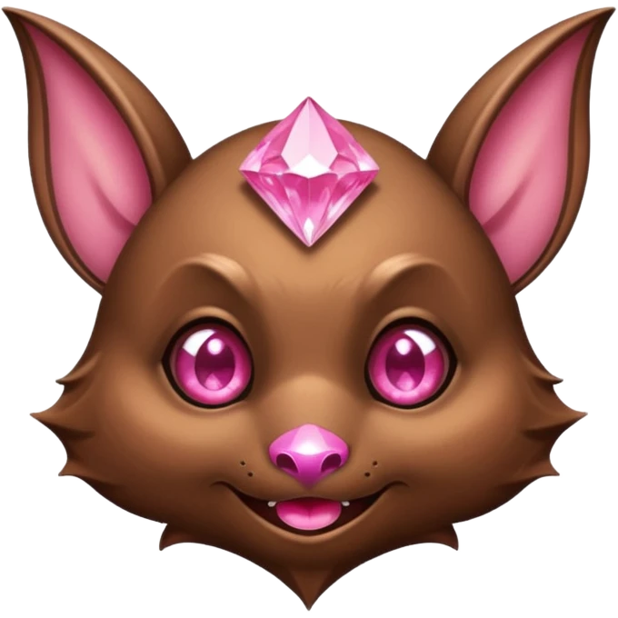 a normal bat witha pink diamond in its forhead emoji