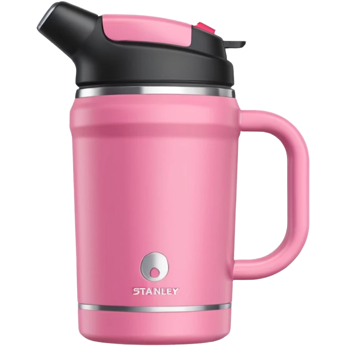  stanley quencher 2.0 con agarrado minimalista rosado emoji
